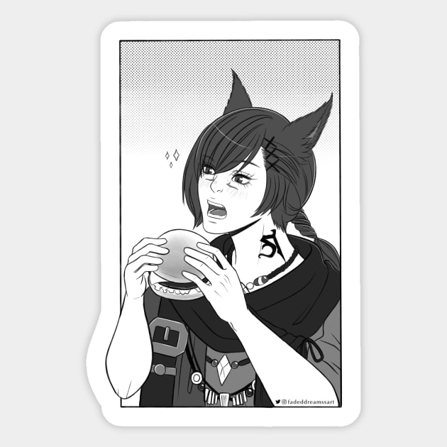 Manga Burger G'raha Sticker by Dream Arkanum